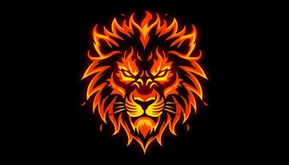 Flaming Lion Logo Design
