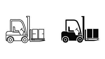 Forklift Vector Illustrations for Warehouse Operations © SHAHRIYAR RASEL