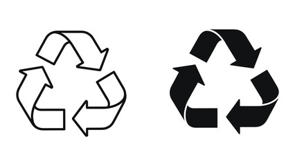 Obraz premium Recycling Symbols Vector Illustration