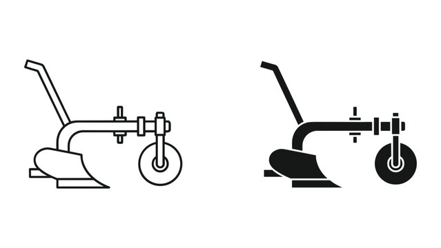 Lawn Edger Vector Illustrations - Black and White Designs