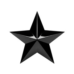 3d star icon isolated on transparent background