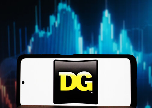 In this photo illustration, Dollar General Corporation logo seen displayed on a smartphone.