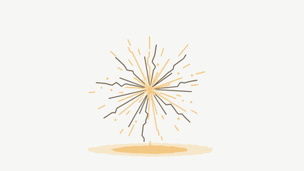 Fototapeta premium A stylized illustration of fireworks exploding.