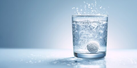 Drinks being prepared with fizz and bubbles in a glass for refreshment after a long night out