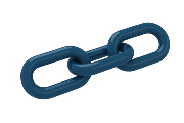 Obraz premium Blue metal chain link blue chain metal link industrial isolated on a transparent background