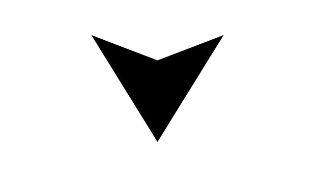 Pointer black icon animation. Scroll down animated icon.