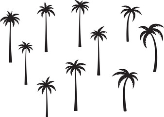 Obraz premium palm trees silhouette, palm tree silhouettes, palm trees silhouettes, palm, tree, 
