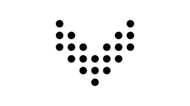 Pointer black icon animation. Scroll down animated icon.