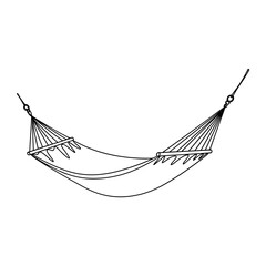 Outline of a hammock for relaxation in outdoor settings  