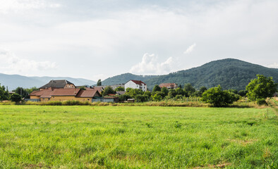 Summer mountains on a bright summer day landscape.