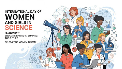 Women and Girls in Science, Celebrating International Day of Women and Girls in Science, February 11 and Diverse Group of Scientists