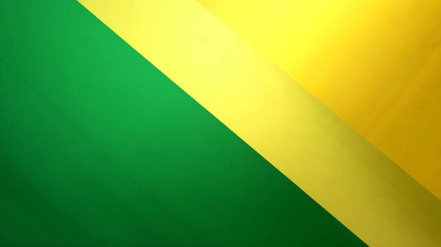 Dynamic abstract background with a diagonal split between vibrant green and yellow colors for modern design concept and digital presentation