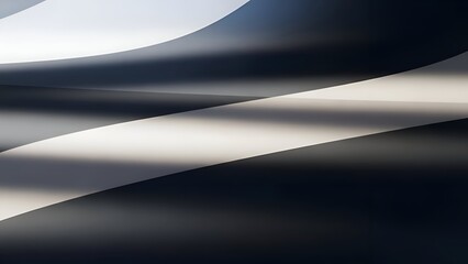 Abstract Gray Curved Lines with Light and Shadow Elegant Minimalist Design Smooth Texture and Gradient Colors for Backgrounds and Wallpapers