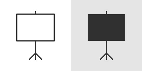 Fototapeta premium Presentation Board Icon representing business presentations, visual communication, and meeting displays.