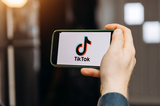 iPhone display with TikTok app