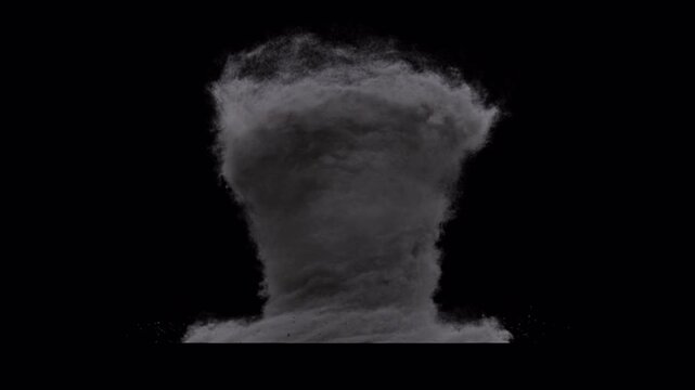 High-quality cinematic tornado footage showing a powerful twister destroying landscape with intense wind, dust, debris, and dramatic storm clouds. Ideal for disaster movies, VFX compositing