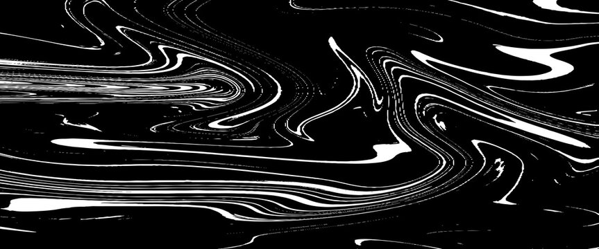 Abstract Grunge Liquid Black Vector Texture Featuring Fluid Ink Splashes, Organic Flowing Shapes, and Distressed Artistic Effects on White Background.