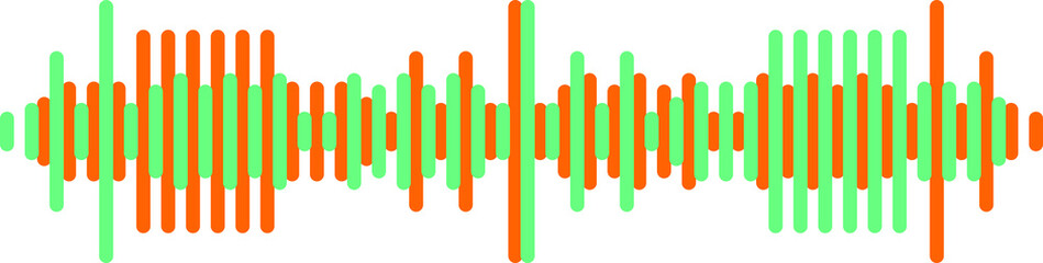 Obraz premium abstract graphic representation of a waveform audio sound wave