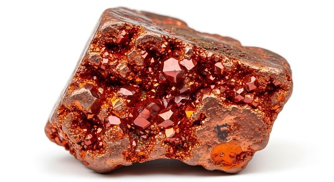 Garnet Mineral Specimen - A Close-Up of Crystalline Structure.