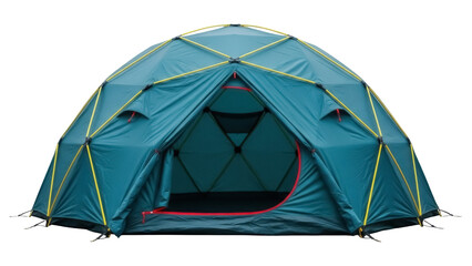 Isolated tent for camping with entrance in view, outdoors, sport, adventure activity © Cedric
