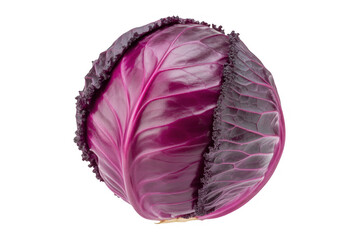 Fototapeta premium Red Cabbage Half vegetable isolated on a transparent background