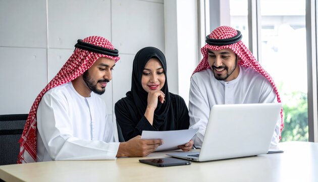 Arab Business Teamwork.