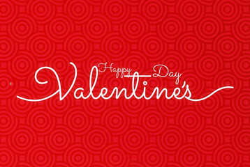 Elegant valentine's day card with red pattern