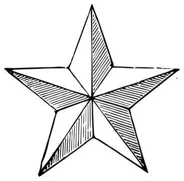 Illustration of a Five Pointed Star Shape
