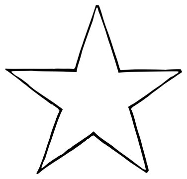 Outline of a five-point star shape