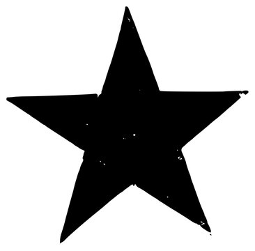 Black five-pointed star silhouette