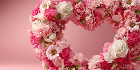 Galentine&rsquo;s Day greeting card celebrating female friendship with floral heart composition modern poster style for international celebration of women connection joy appreciation and kindness