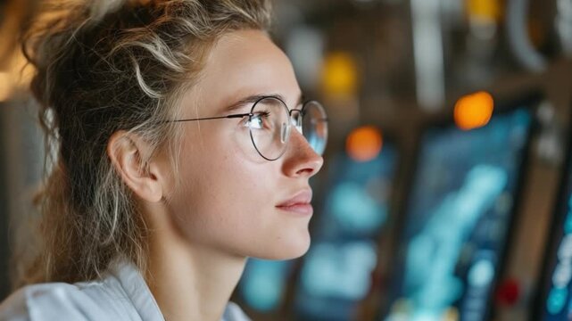 Dairy Operator Monitoring Milk Flow in Pasteurization Process