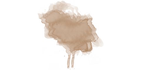 Abstract brown sepia watercolor paint splash ink blot texture background design element artistic fluid grunge stain