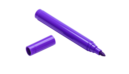 A purple marker pen isolated on solid white background12
