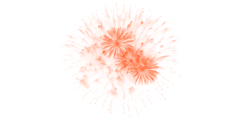 Vibrant orange fireworks burst spectacularly across the dark night sky illuminating festive celebrations joyous moments