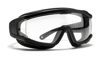 Protective Safety Goggles Isolated on White