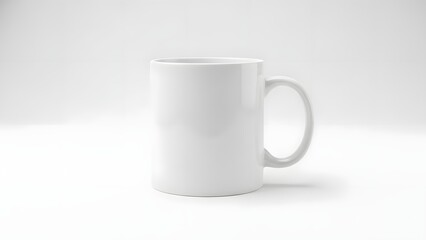 Obraz premium Blank White Ceramic Mug Isolated on White Background
