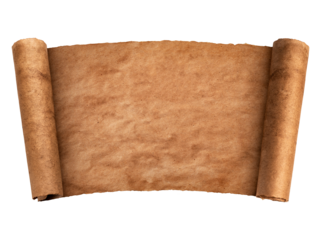 Timeless Parchment: The aged parchment, with its rich texture and sepia tones, unfolds, revealing an empty space ready to be filled with narratives or ancient wisdom. Capturing the essence of history.