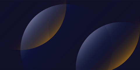 Navy blue abstract background with halftone golden lines delicate pattern. Small light spot box. Curve line, cosmic galaxy space. Festive BG for social media, birthday party invitation.