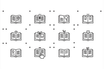 Learning management system icons for tutorials, quizzes and certificates