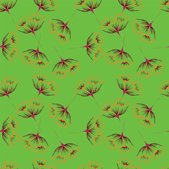 seamless pattern with leaves