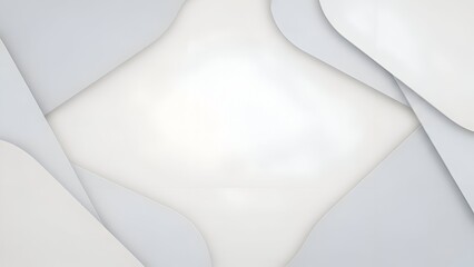 Abstract Background With White And Gray Curved Shapes Forming a Geometric Frame On Textured Surface With Subtle Lighting