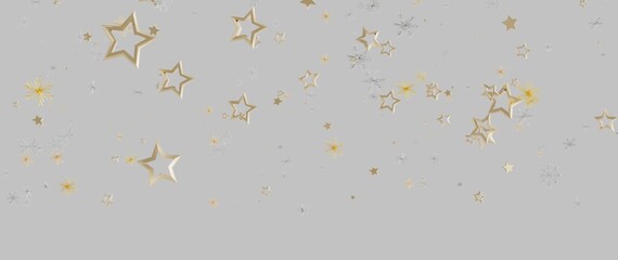 Abstract festive background with gold stars and glitter, perfect for holiday greetings and celebrat © vegefox.com