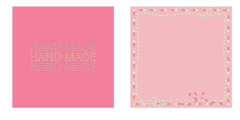 Fototapeta premium Cute Pastel 'Hand Made' Lettering