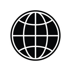 Global Network and World Connection Line Icon