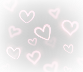 Romantic Heart Bokeh PNG Transparent Overlay with Soft Pink Glow and Dreamy Light Effect