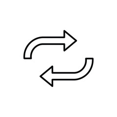 Minimalist Reverse and Repeat Vector Symbol for Interface Design