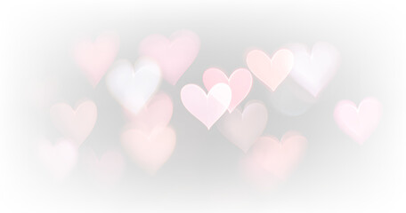 Soft Romantic Heart Bokeh Overlay PNG, Gentle Glowing Diffused Hearts on Transparent Background for Elegant Digital Designs © Василий Куриленко