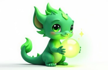 Obraz premium Trendy cartoon dragon character 