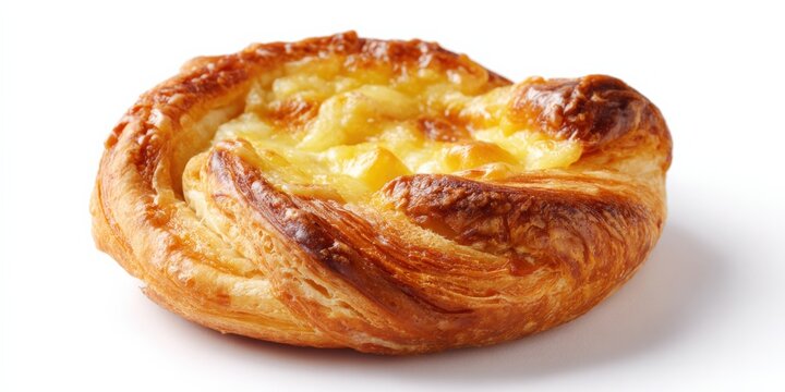 Golden danish pastry with cream cheese filling